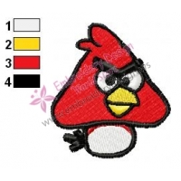 Angry Birds Red Goomba Embroidery Design